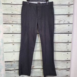 Gap Khakis Men's Tailored Straight Fit Pants 32x32 Charcoal Gray Dress Slacks